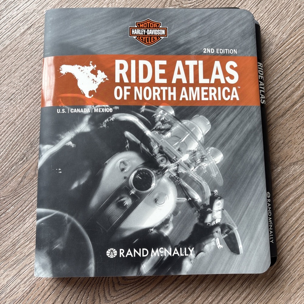 Harley-Davidson Ride Atlas North America 2007 2nd Ed Rand McNally Motorcycle